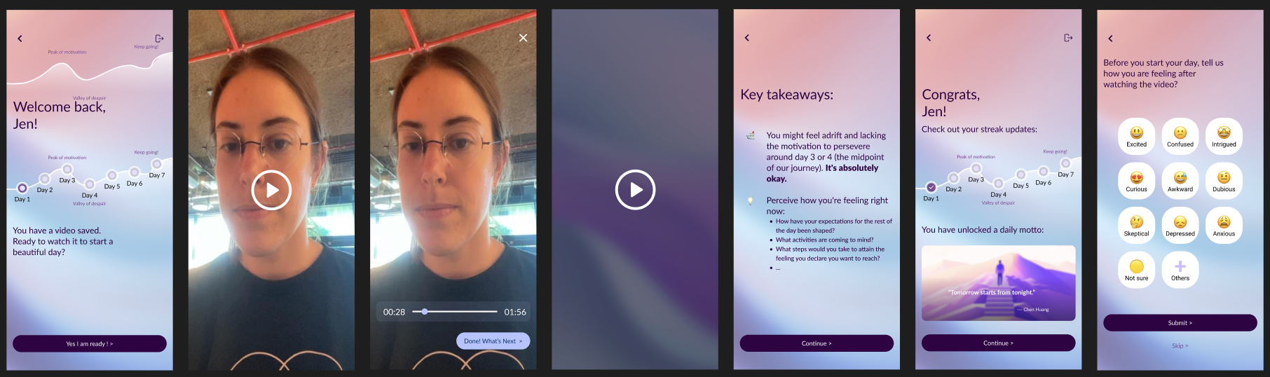 Figma mockups and my real recording on a very hot day
