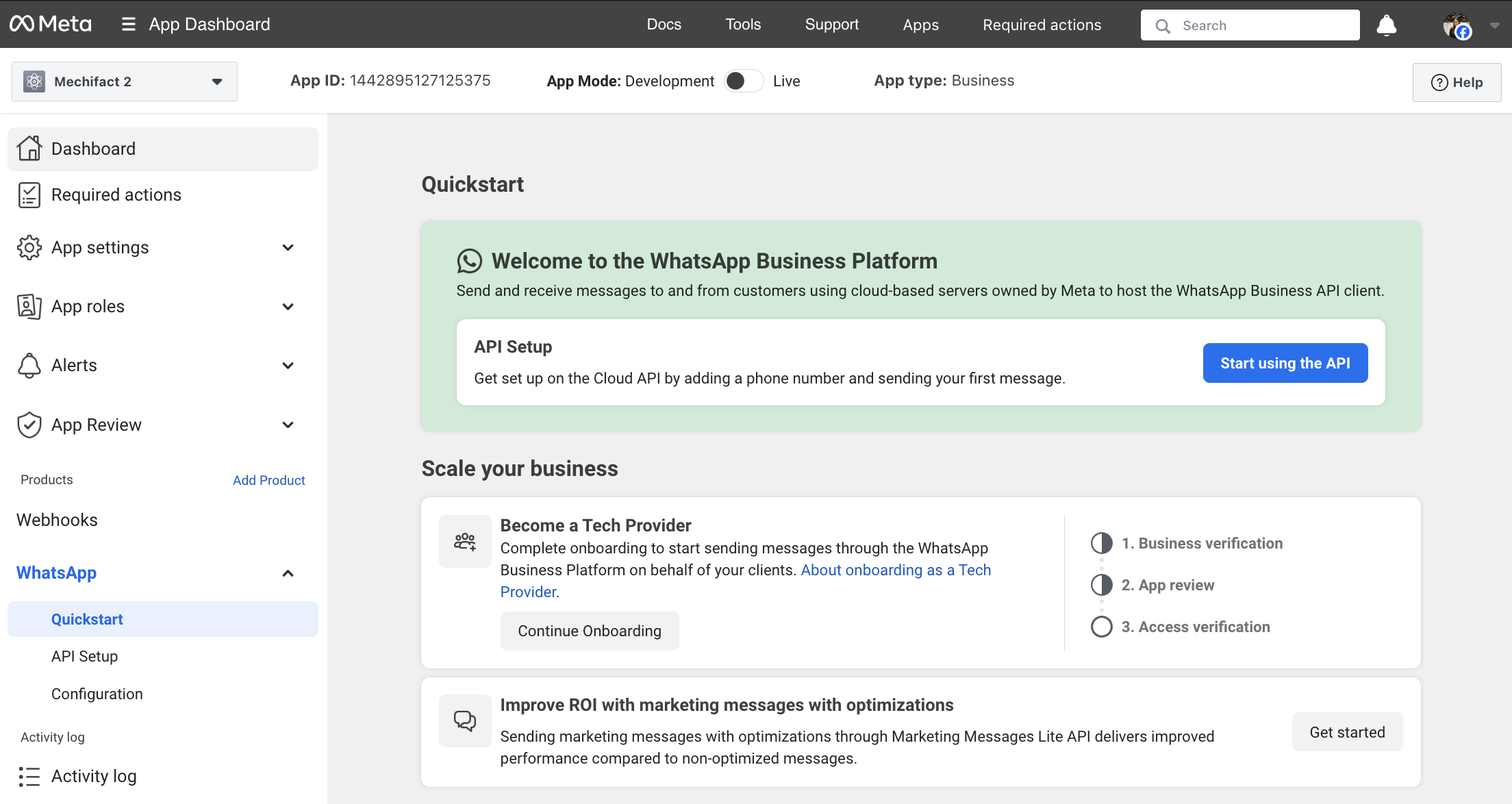 WhatsApp Business Dashboard