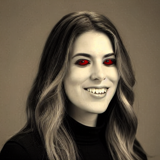 InstructPix2Pix Edited Model with Vampire Eyes